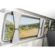 VW Tailgate Door Curtains LWB for T5/T6 Black with Rails