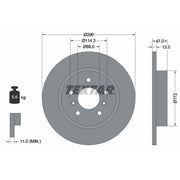 Textar 2 x Solid Rear Brake Discs 92274003-x2