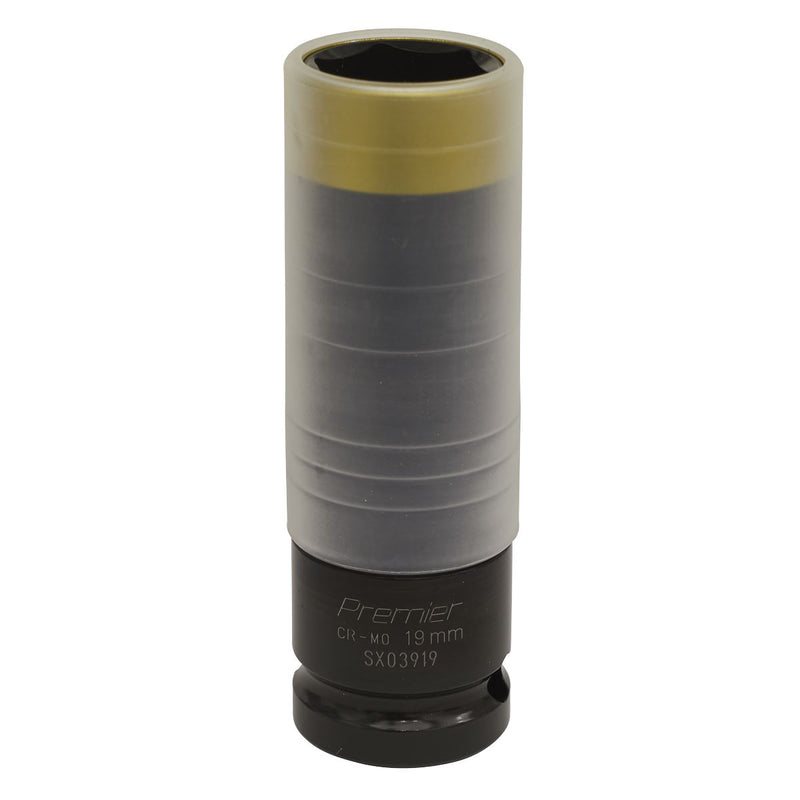Sealey Alloy Wheel Ultra-Power Impact Socket 19mm 1/2"Sq Drive SX03919 Sealey - Dynamic Drive