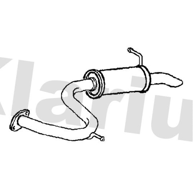 Klarius Box With Tail Pipe Rear fits Toyota Rav 4 IV 2012-2019 2.2