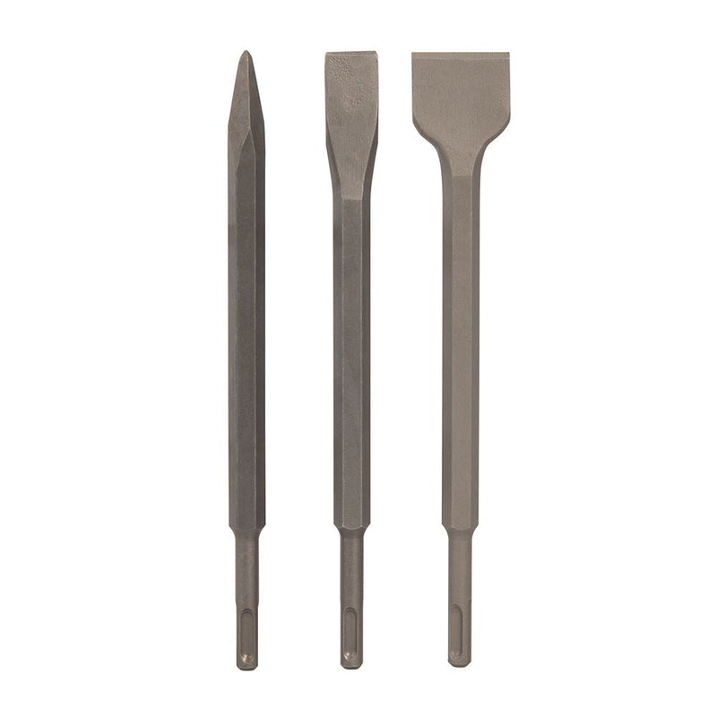 Silverline SDS Plus Hex Chisel Set 3pce 250mm – 20, 40mm & Point Silverline - Dynamic Drive