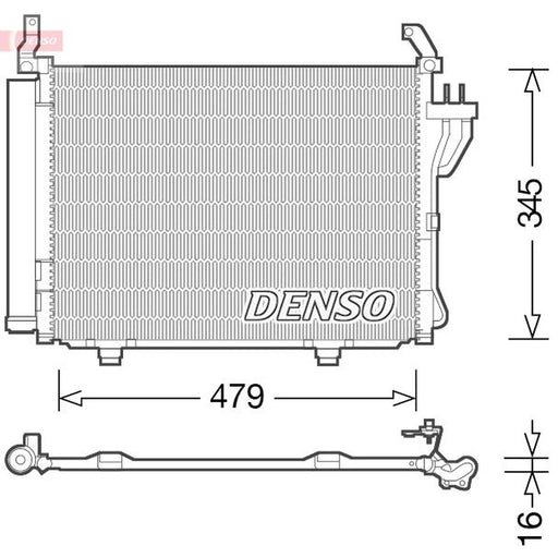 Denso Air Conditioning Condenser fits Hyundai I10 I 2007-2018 1.0 1.1 1.2