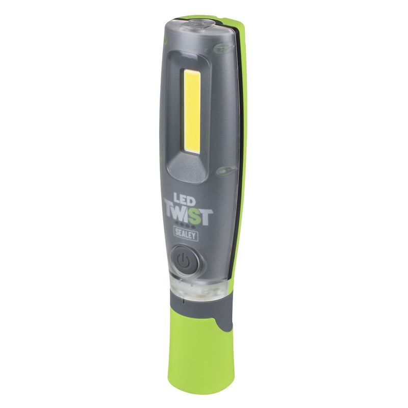 Sealey LED Twist Rechargeable Inspection Light Green LED2001G Sealey - Dynamic Drive