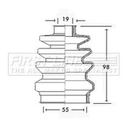 First Line Drive Shaft Bellow Kit Front Left fits Fiat Brava 1995-2001 1.6 1.8