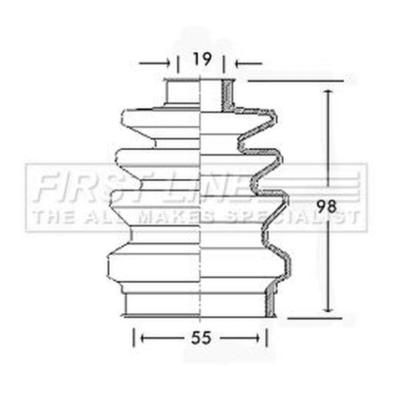 First Line Drive Shaft Bellow Kit Front Left fits Fiat Brava 1995-2001 1.6 1.8