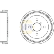 NAPA 2 x Brake Drums fits Toyota Yaris/Vitz 1999-2005 1.0 1.3 1.4