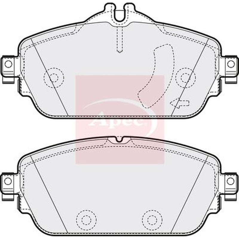 Apec Front Brake Pad Set fits Mercedes-Benz C-Class 2013-2023