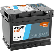Exide Battery 12V 60Ah 640A EL600