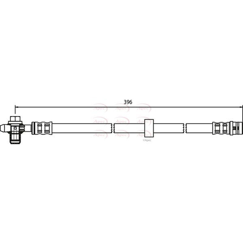 Apec Brake Hydraulic Hose Line Front fits Seat Arosa 1997-2004 1.0 1.4 1.7