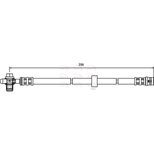 Apec Brake Hydraulic Hose Line Front fits Seat Arosa 1997-2004 1.0 1.4 1.7