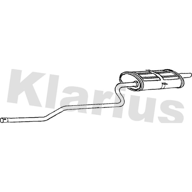 Klarius Box With Tail Pipe Rear fits Toyota Corolla 1997-2000 1.4