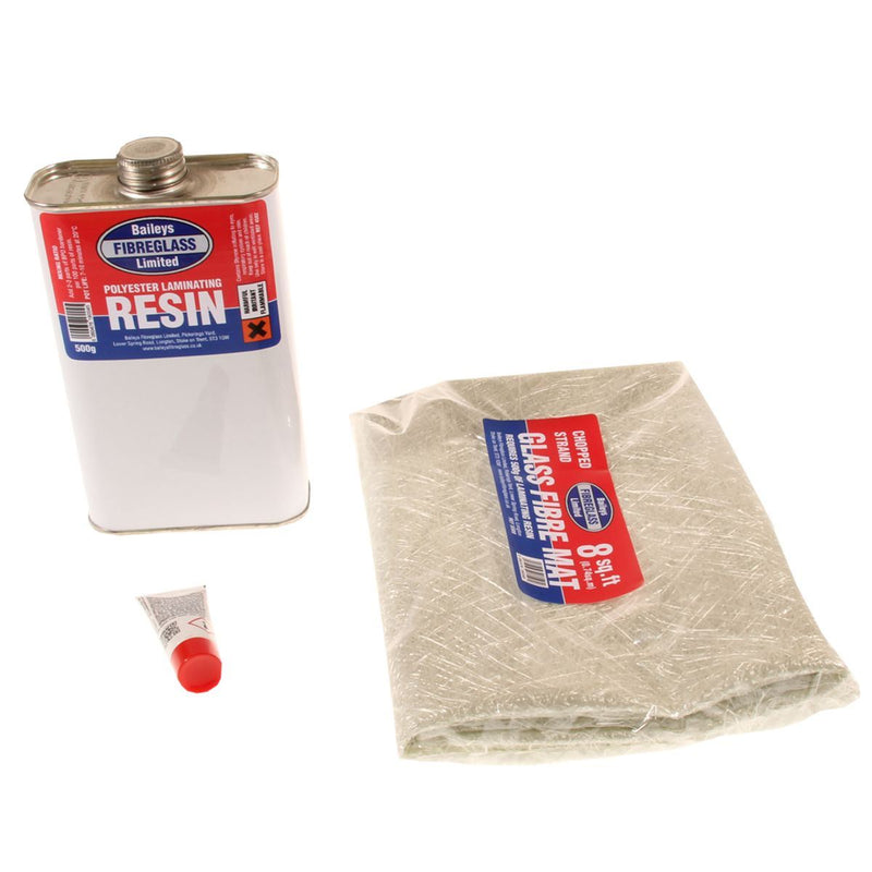 Baileys Fibreglass Repair Kit 8Sq ft for Medium Scale Fibreglass Repairs Baileys - Dynamic Drive