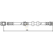 NAPA Brake Hydraulic Hose Line Front fits Seat Cordoba 2002-2009 1.2 1.4 1.9