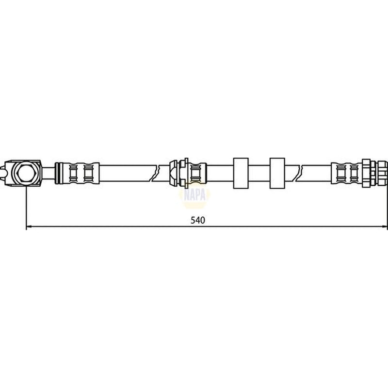 NAPA Brake Hydraulic Hose Line Front NBH1002