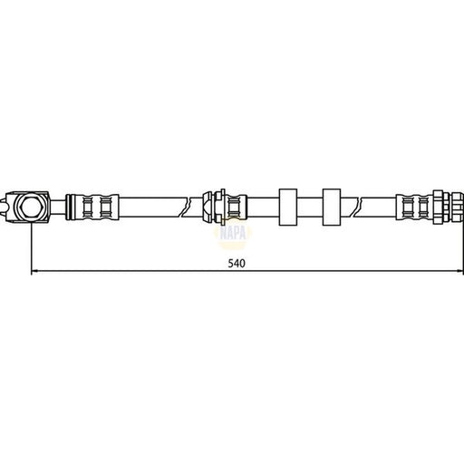 NAPA Brake Hydraulic Hose Line Front NBH1002