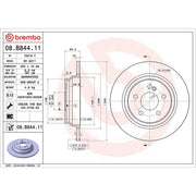 Brembo Rear Brake Solid Discs & Pads fits Mercedes-Benz Sl 2003-2012 230.467