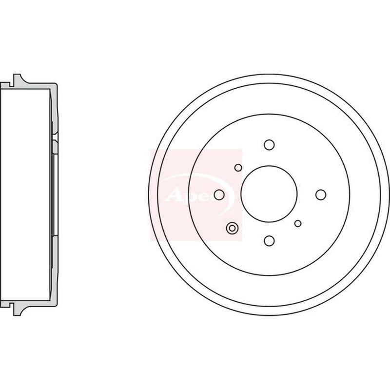 Apec Brake Drum Assembly Rear fits Citroën C1 2005-2014 1.0 1.4