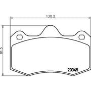 Mintex Front Brake Pad Set fits Lotus Evora 2009-2016 3.5