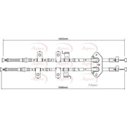 Apec Handbrake Cable Right Rear CAB1275