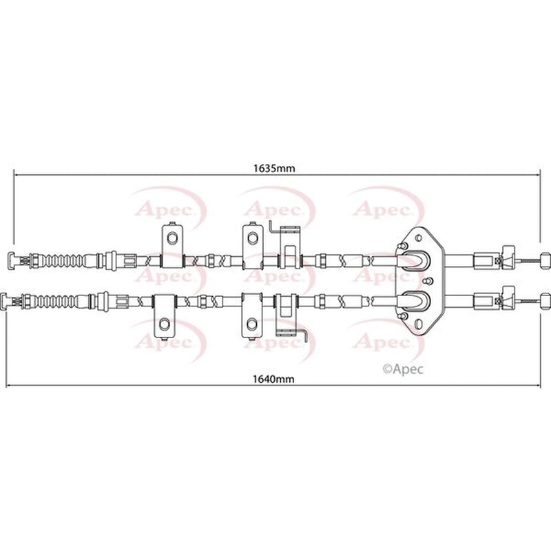 Apec Handbrake Cable Right Rear CAB1275