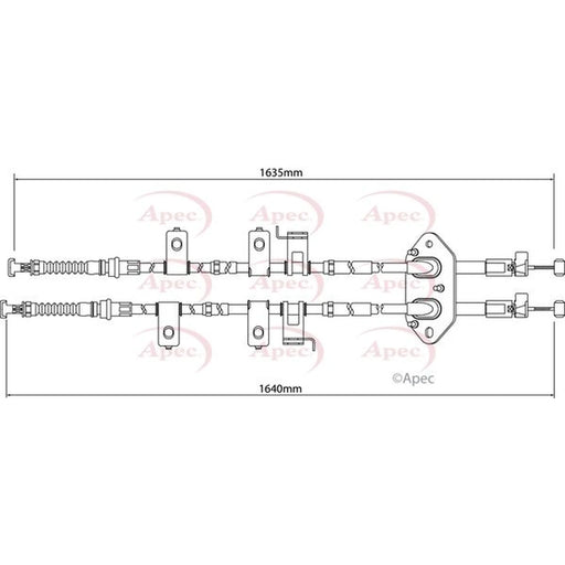 Apec Handbrake Cable Right Rear CAB1275