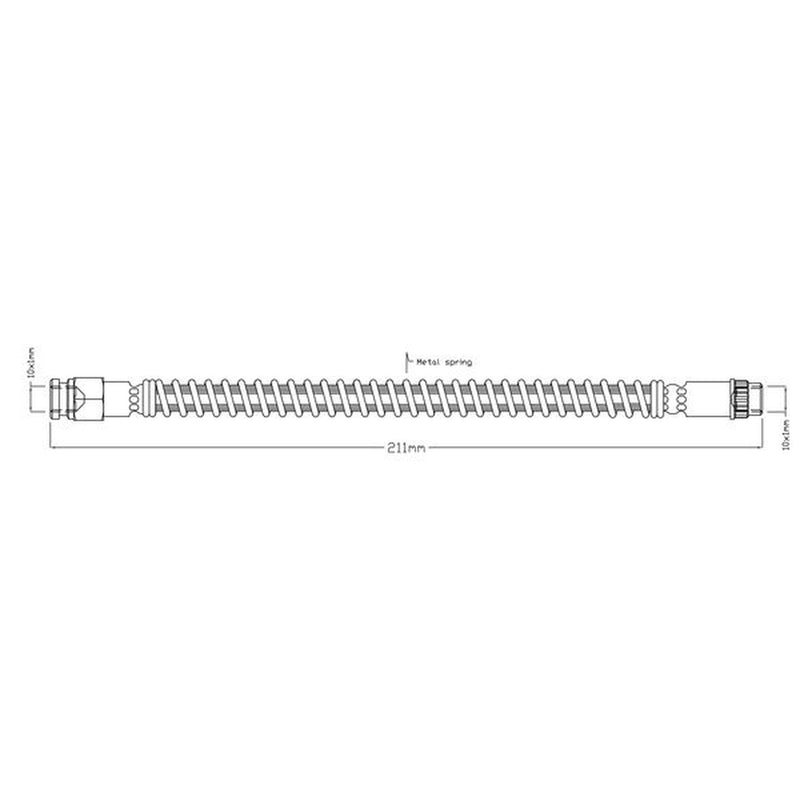 Abtex Brake Hydraulic Hose Line Rear fits Citroën C2 2003-2012 1.1 1.4 1.6