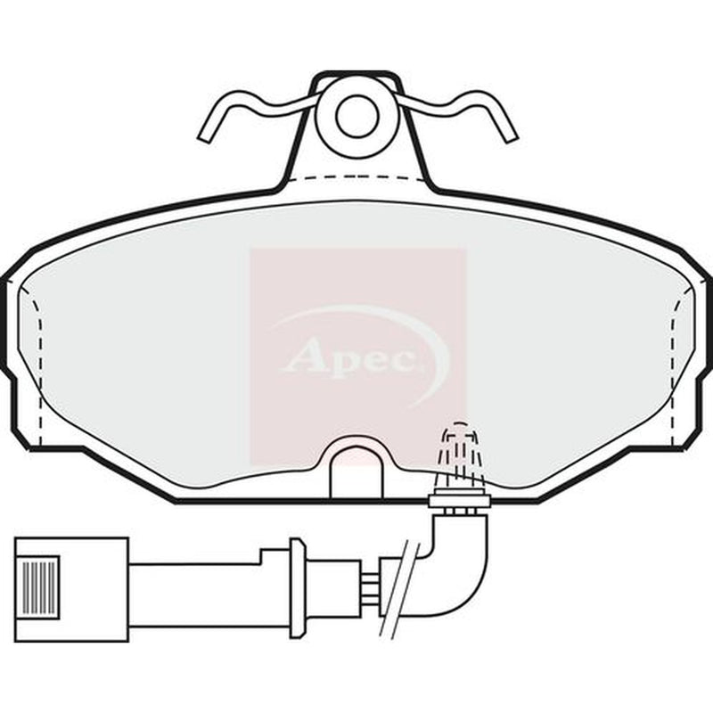 Apec Rear Brake Pad Set fits Ford Granada 1985-1994 1.8 2.0 2.4 2.5 2.8 2.9