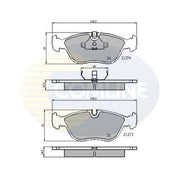 Comline Front & Rear Brake Discs & Pads fits Volvo V70 1995-2000 2.0 2.3 2.4 2.5
