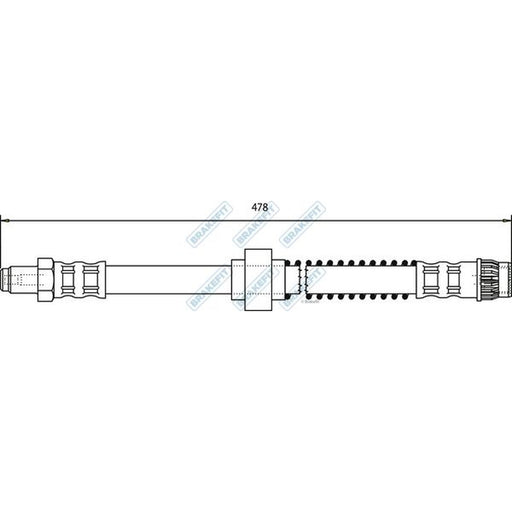 Apec Brake Hydraulic Hose Line Front fits Citroën C2 2003-2012 1.1 1.4 1.6