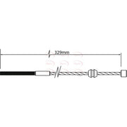 Apec Handbrake Cable Front fits Opel Corsa C 2000-2009 1.0 1.2 1.3 1.4 1.7 1.8