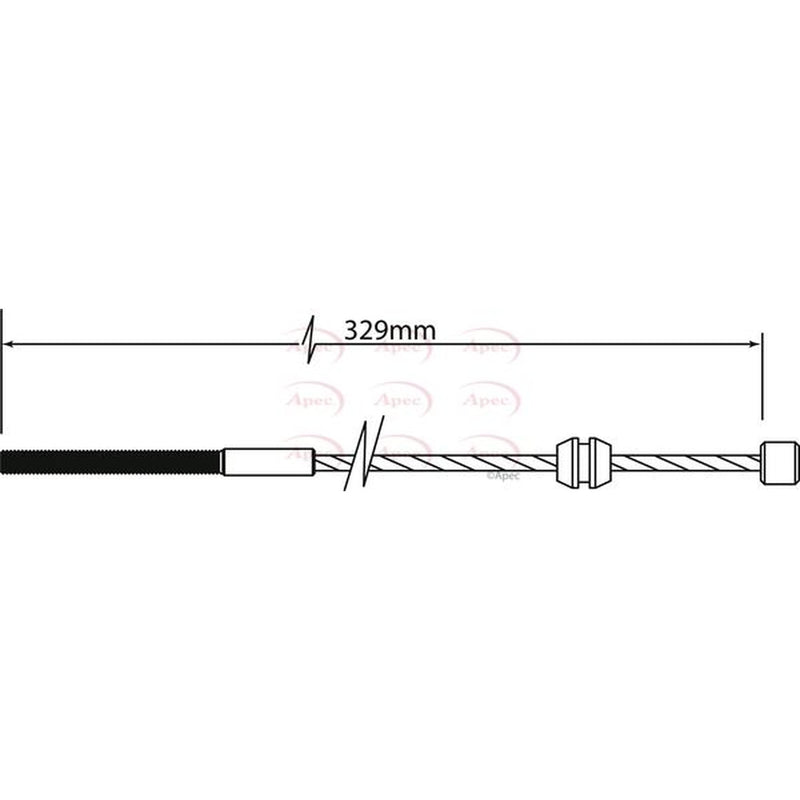 Apec Handbrake Cable Front fits Opel Corsa C 2000-2009 1.0 1.2 1.3 1.4 1.7 1.8