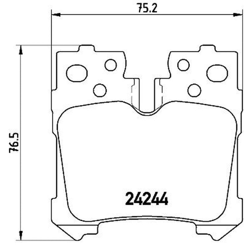 Brembo 4 x Rear Brake Pad Set fits Lexus Ls 2006-2009