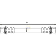 NAPA Brake Hydraulic Hose Line Rear fits Honda Civic VII 2000-2005 1.4 1.6 1.7