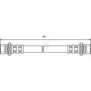 NAPA Brake Hydraulic Hose Line Rear NBH1327