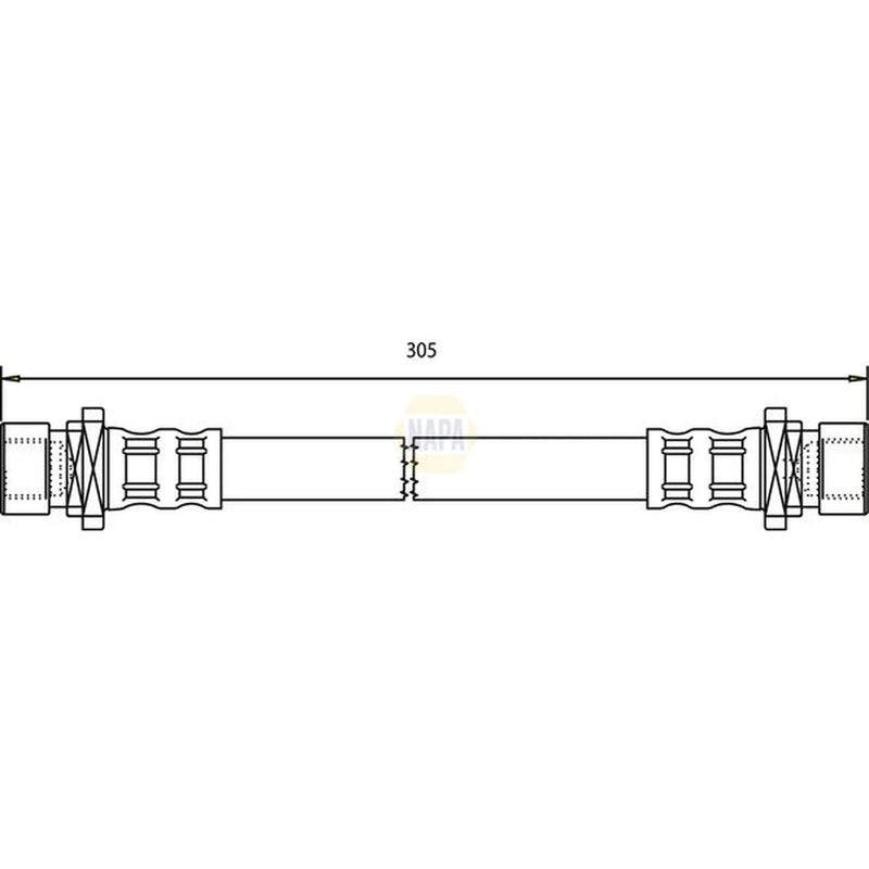 NAPA Brake Hydraulic Hose Line Rear NBH1327