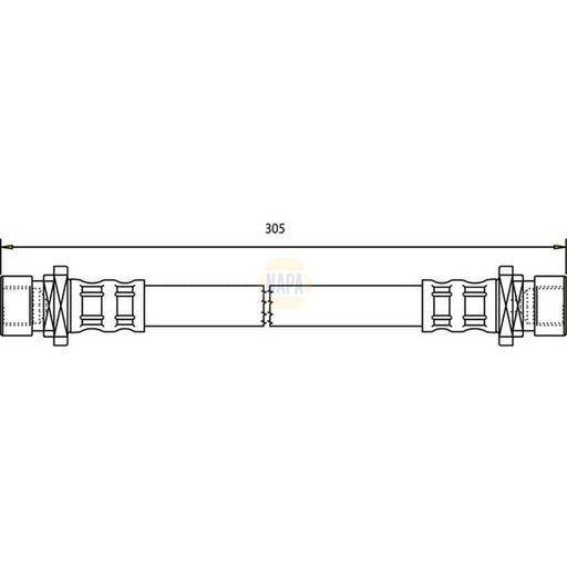 NAPA Brake Hydraulic Hose Line Rear NBH1327