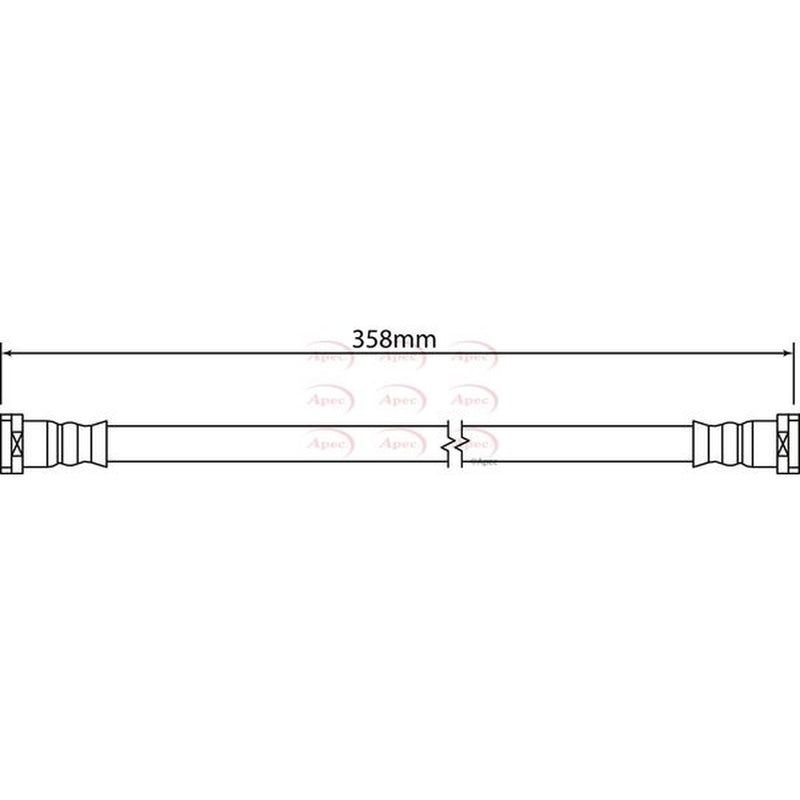 Apec Brake Hydraulic Hose Line Front fits Audi Allroad C5 2000-2005 2.5 2.7 4.2