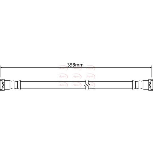 Apec Brake Hydraulic Hose Line Front fits Audi Allroad C5 2000-2005 2.5 2.7 4.2