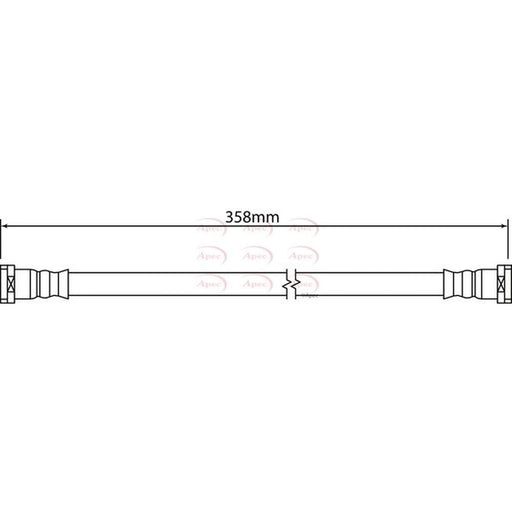 Apec Brake Hydraulic Hose Line Front HOS4239