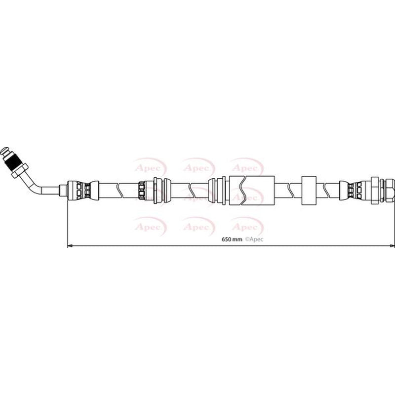 Apec Brake Hydraulic Hose Line Front Right fits Audi A4 B9 2015-2019 1.4 2.0