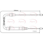 Apec Handbrake Cable Right Rear CAB1334