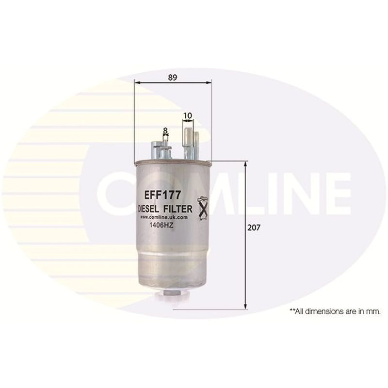 Comline Fuel Filter Element fits Fiat Doblo 2001 on 1.9