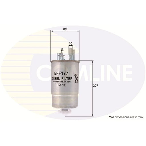Comline Fuel Filter Element fits Fiat Doblo 2001 on 1.9