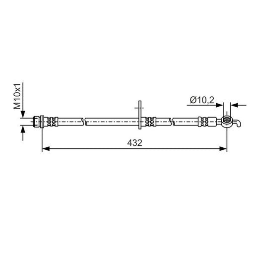 Bosch Brake Hydraulic Hose Line Front Right 1 987 481 A57