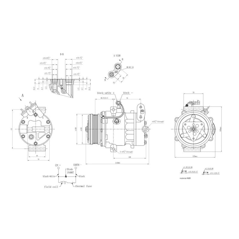 Hella Air Conditioning Compressor fits Opel Astra G 1998-2005 1.4 1.6 1.8 2.0