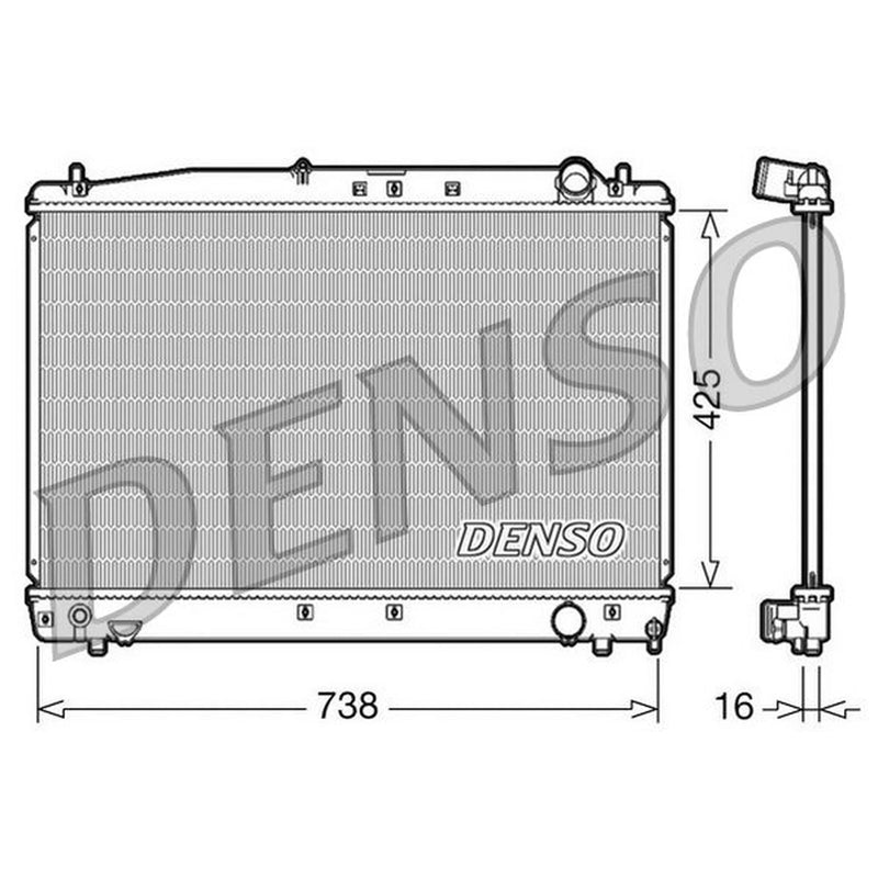 Denso Engine Radiator fits Toyota Avensis 1999-2008 2.0