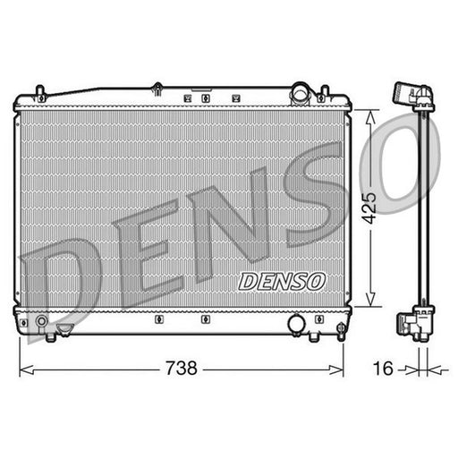Denso Engine Radiator fits Toyota Avensis 1999-2008 2.0