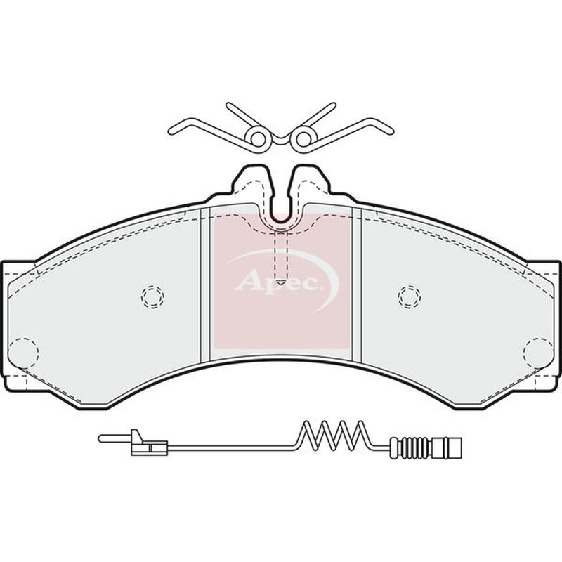 Apec Rear Brake Pad Set fits Mercedes-Benz Sprinter 4-T 1995-2006