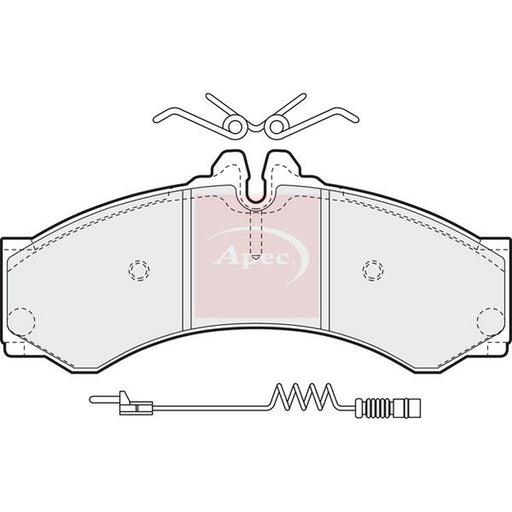 Apec Rear Brake Pad Set fits Mercedes-Benz Sprinter 4-T 1995-2006