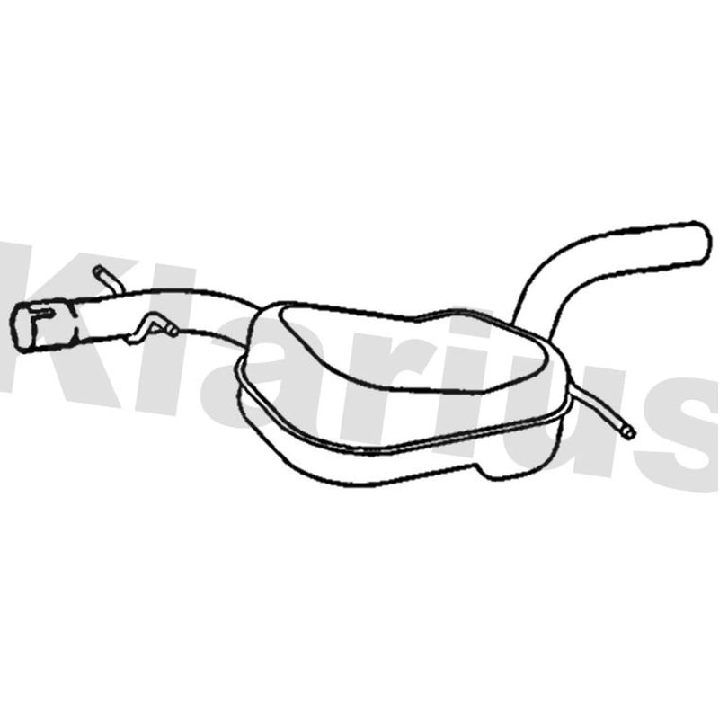 Klarius Centre Pipe Centre fits Skoda Octavia II 2008-2013 1.4